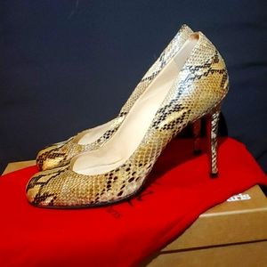 ⚡sale⚡Louboutin vintage snake skin simple pump